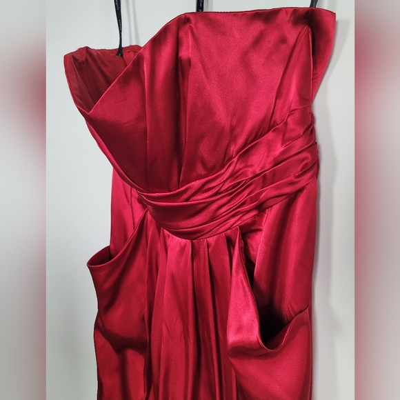 Alfred Angelo Red Satin Dress - Picture 4 of 15